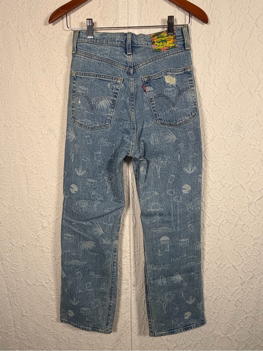 Levi’s Haus Miami Ribcage 72693-0026 Laser Custom Jeans W27 L27 - Picture 9 of 16